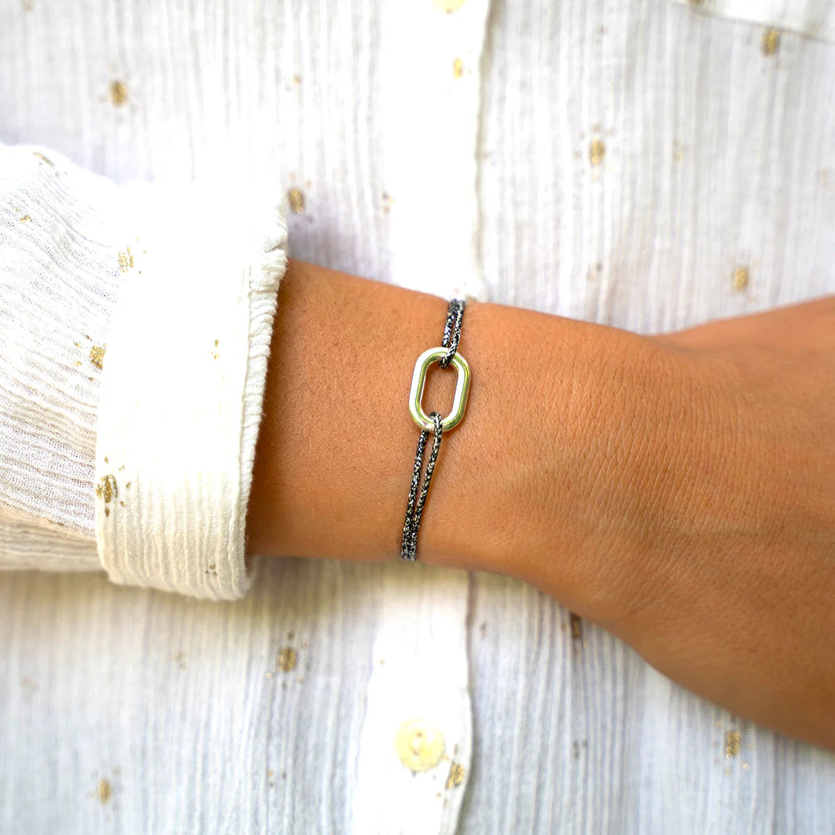Split Bracelet - Glittery Anthracite