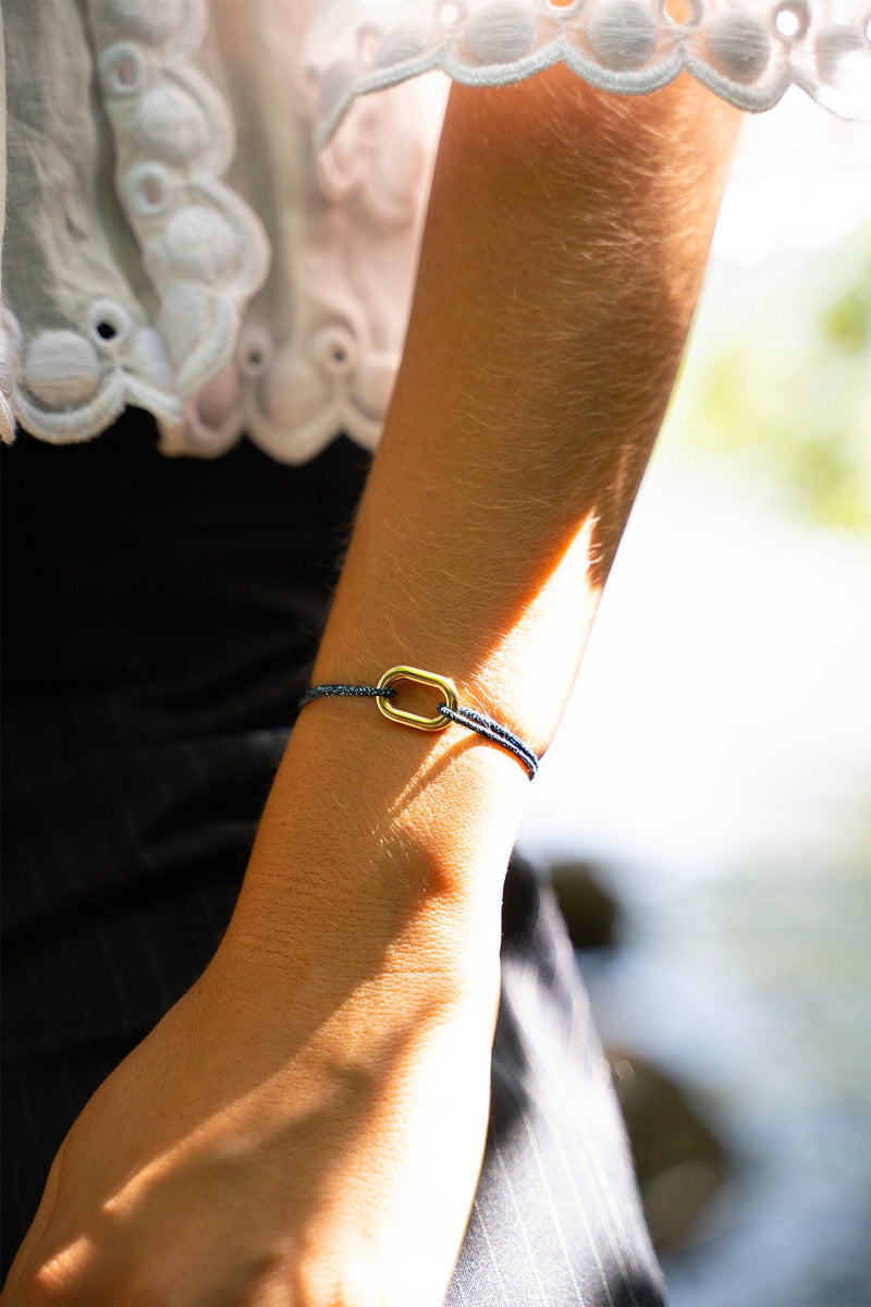 Bracelet Almu - Bleu Marine Pailleté