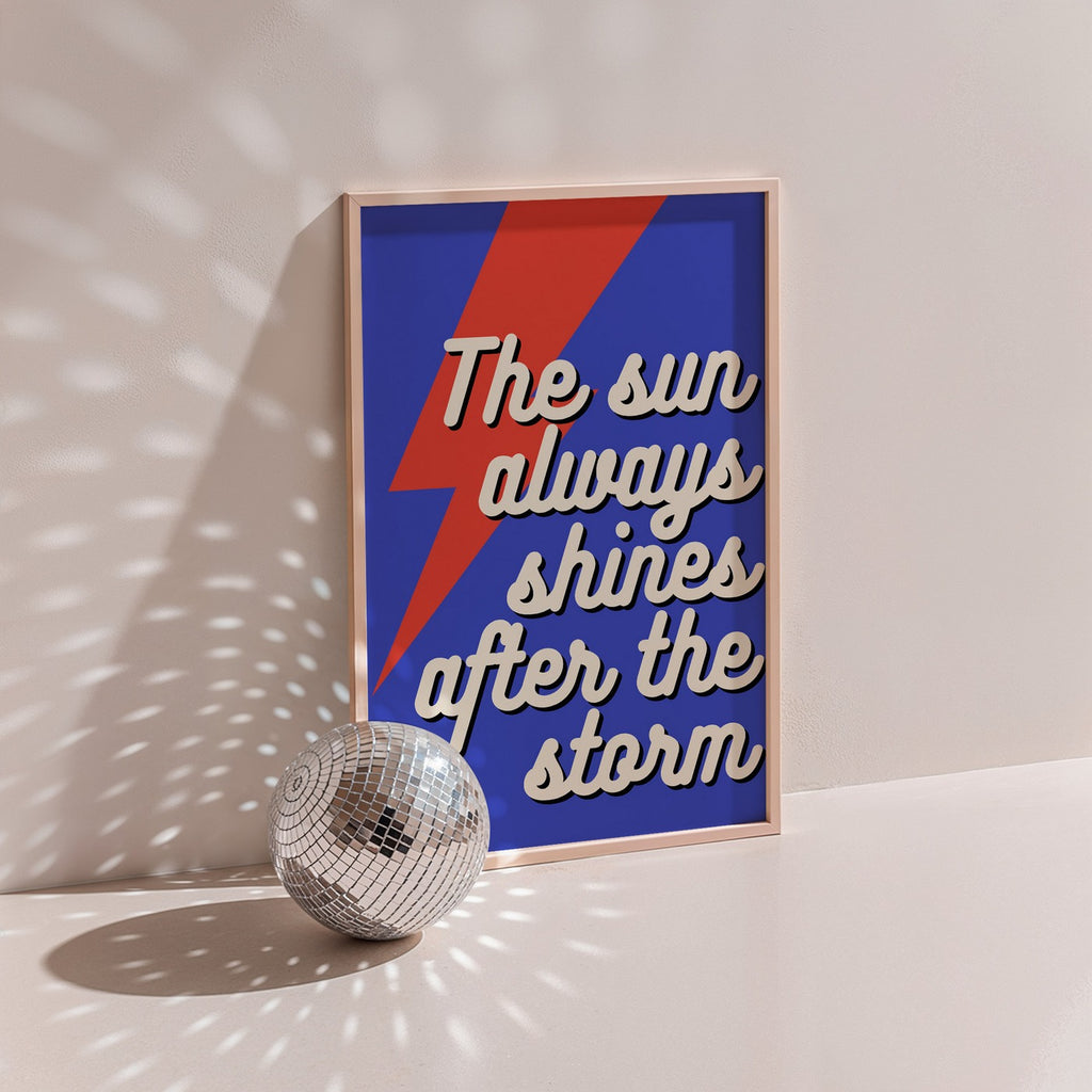 Groovy - Affiche The Sun Always Shines - Bleu