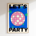 Groovy - Affiche Let'S Party - Bleu