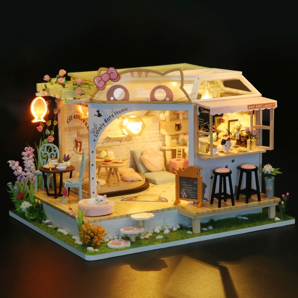 Maison Miniature - Jardin Du Café Du Chat