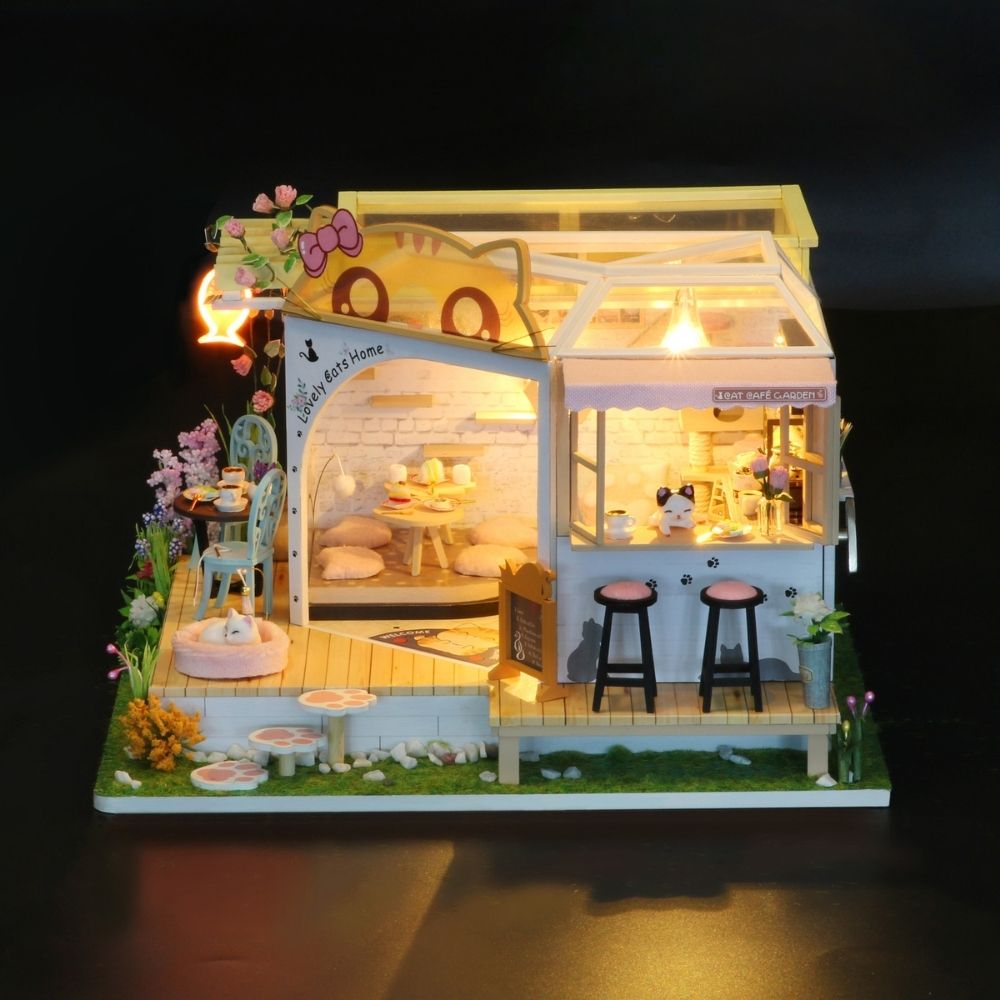 Maison Miniature - Jardin Du Café Du Chat