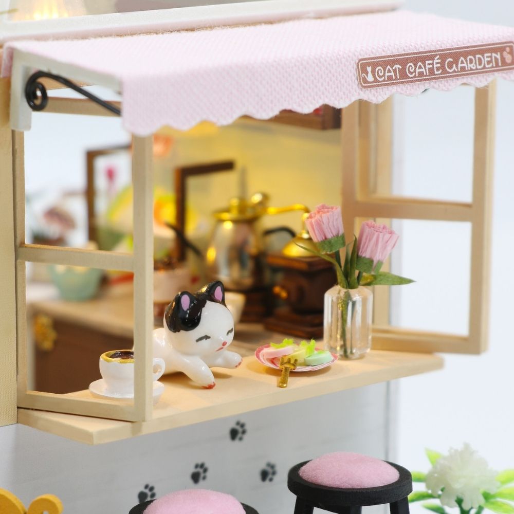Maison Miniature - Jardin Du Café Du Chat