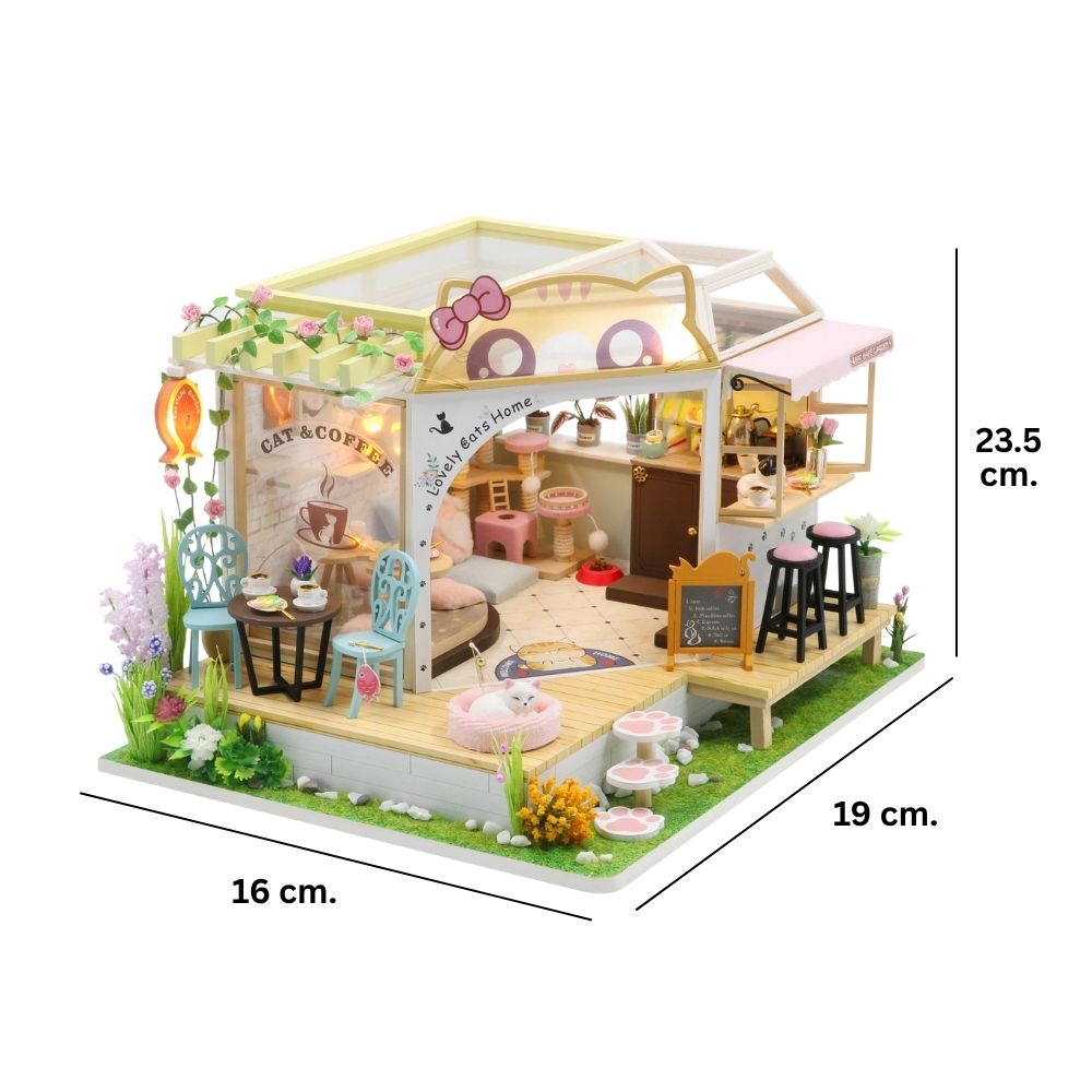 Maison Miniature - Jardin Du Café Du Chat