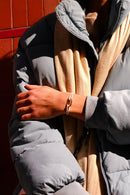 Bracelet Concorde - Rayé Beige Et Blanc