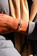 Bracelet Concorde - Rayé Beige Et Blanc