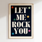 Groovy - Affiche Let Me Rock You - Noir