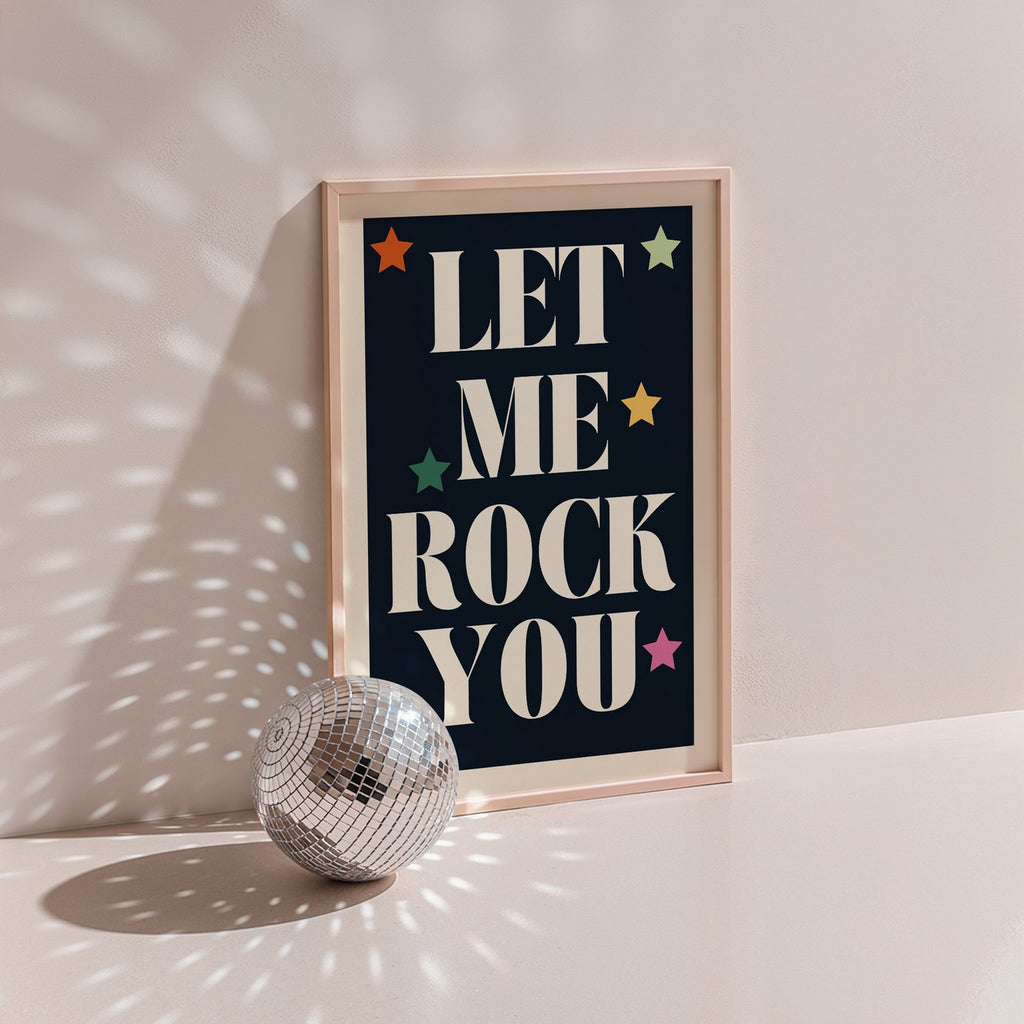 Groovy - Affiche Let Me Rock You - Noir