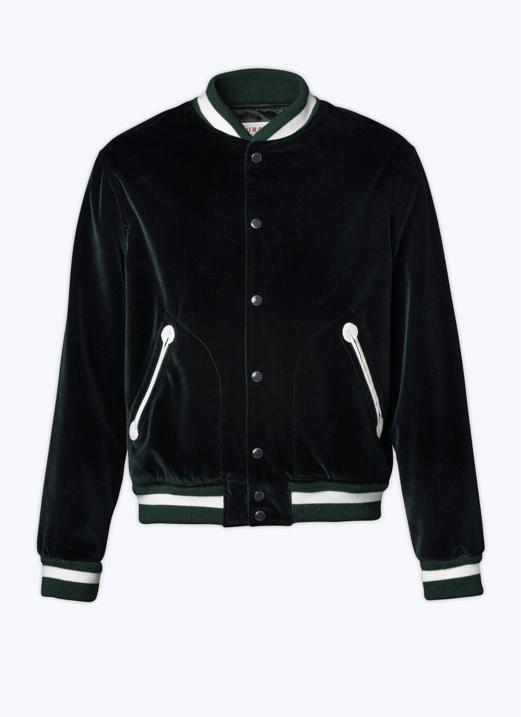 Fursac - Palatine Green Velvet Bomber Tour Eiffel - Bottle Green