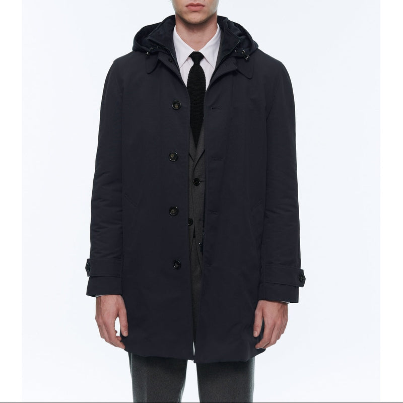 Parka En Toile Déperlante - Bleu