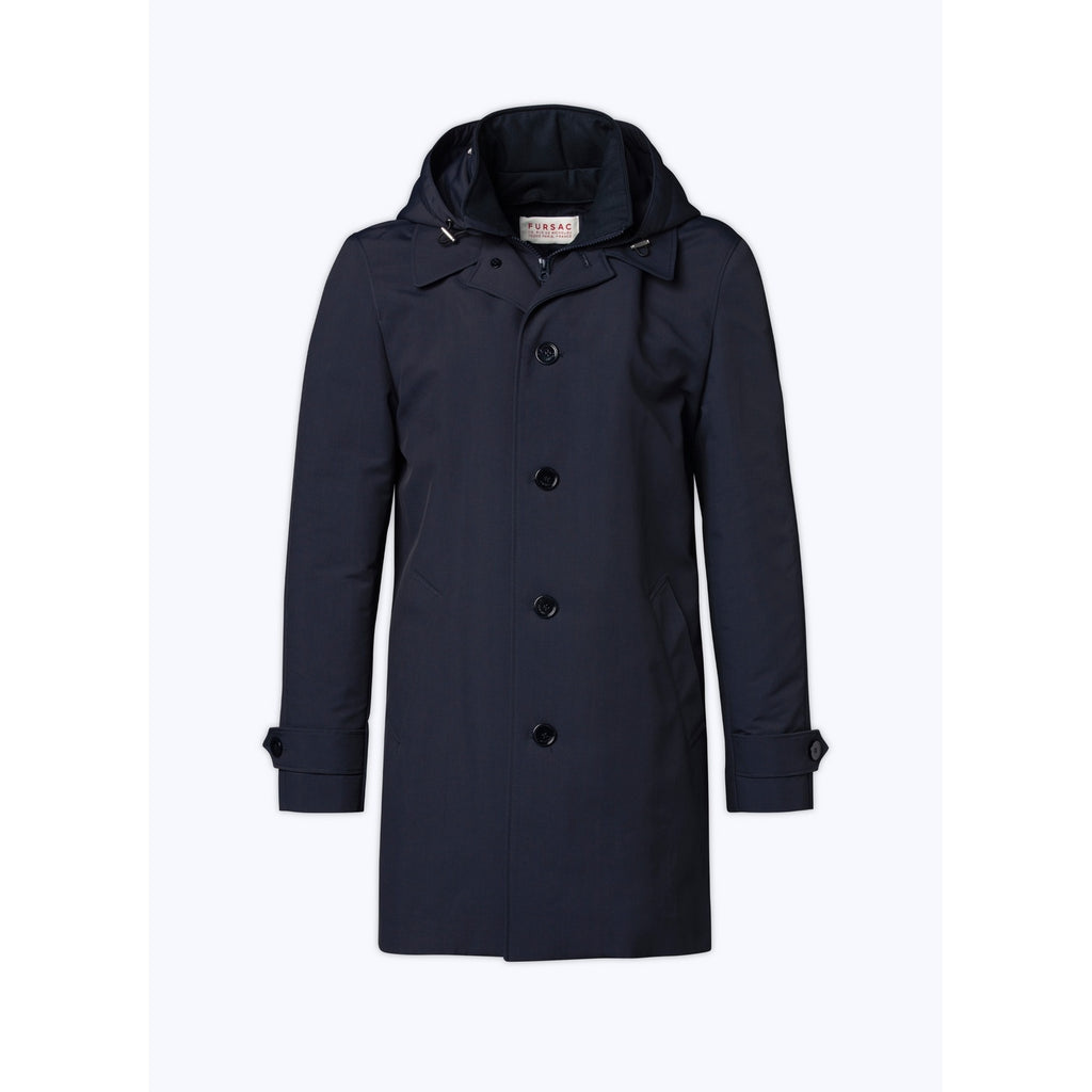 Parka En Toile Déperlante - Bleu