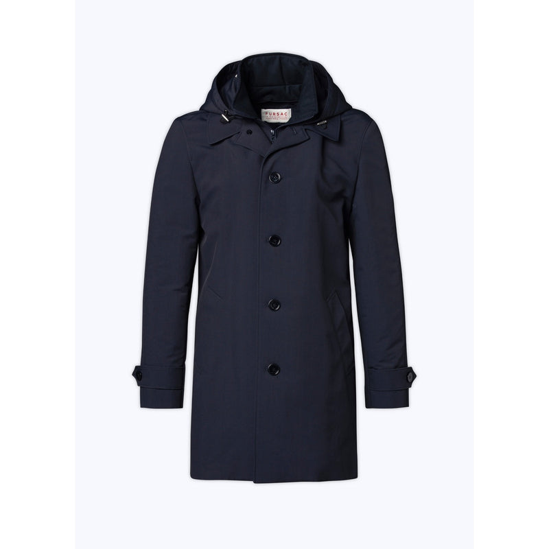 Water-Repellent Canvas Parka - Blue