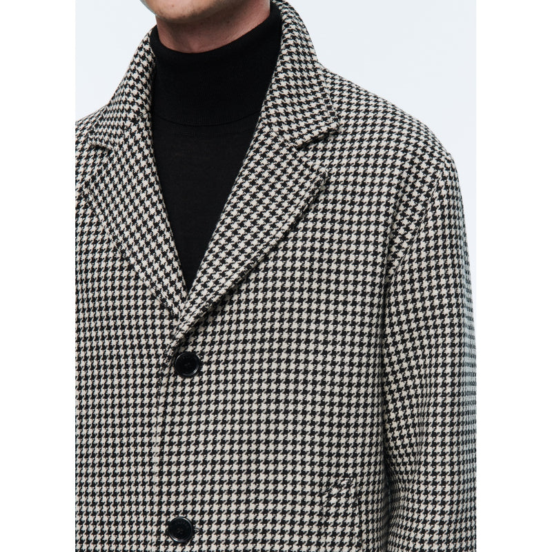 Fursac - Houndstooth Wool Coat