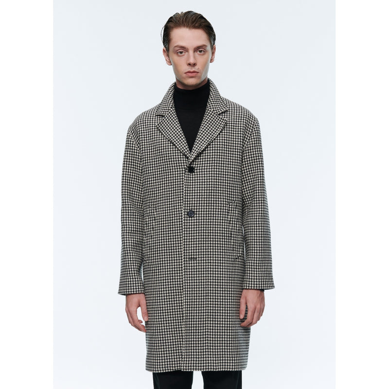 Fursac - Houndstooth Wool Coat