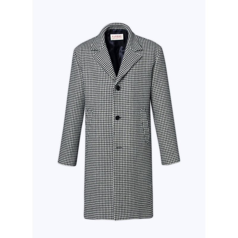 Fursac - Houndstooth Wool Coat