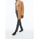 Manteau Ajusté En Drap De Laine - Brun