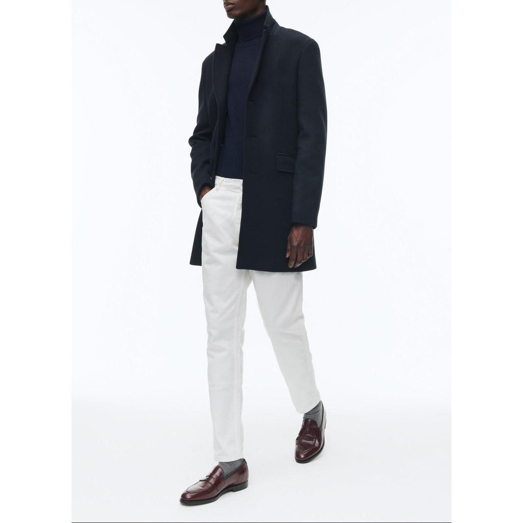 Cappotto aderente in panno di lana - Blu
