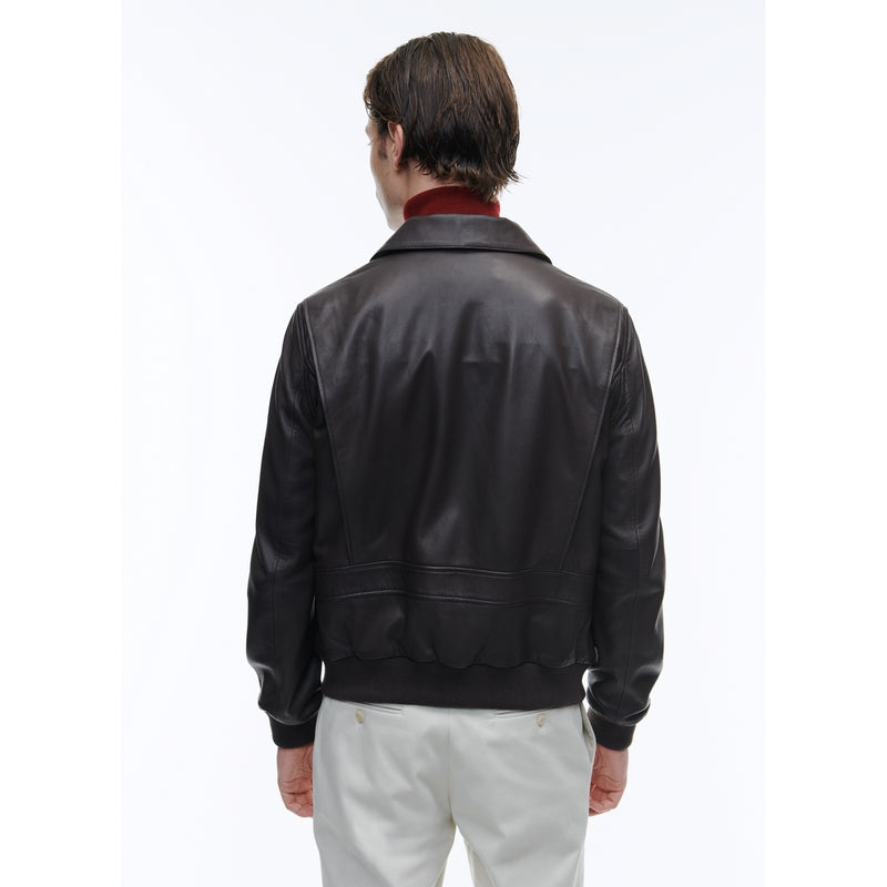 Fursac - Brown Lamb Leather Jacket