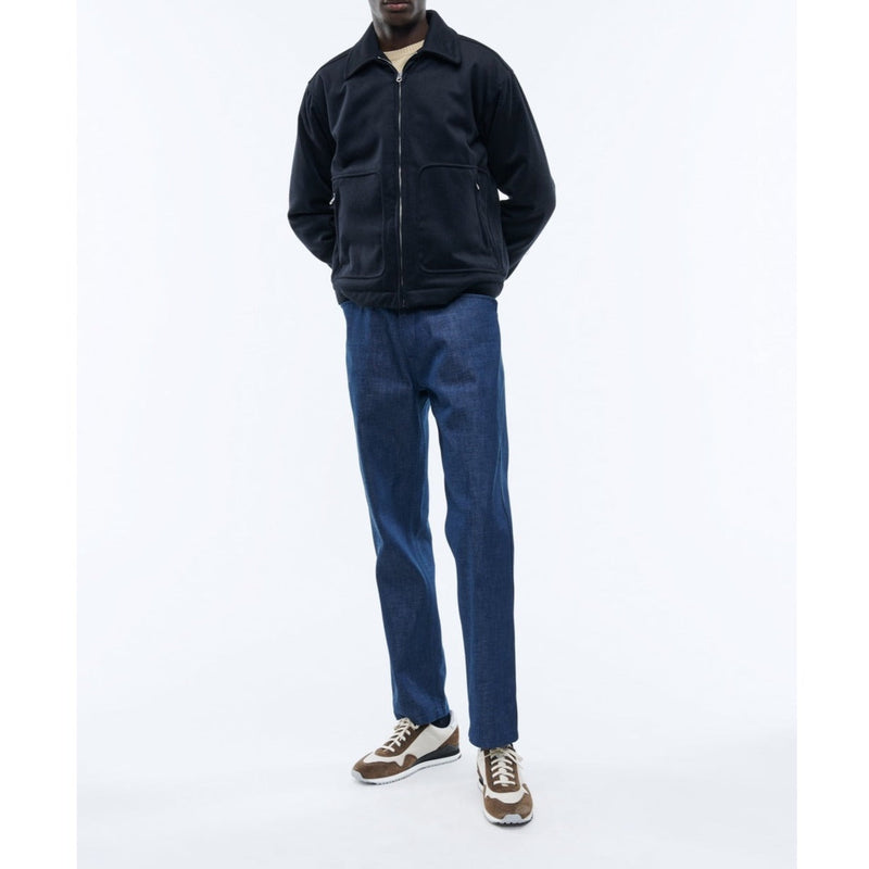 Fursac - Blouson En Drap De Laine Mélangée - Petrole - Homme