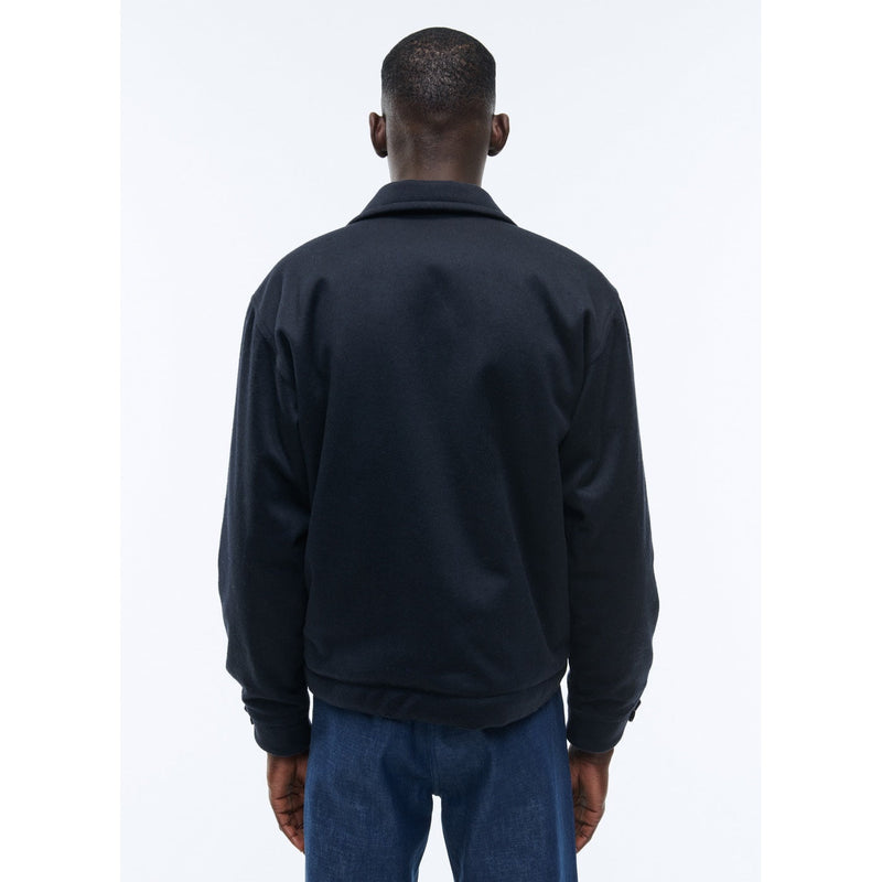Fursac - Blouson En Drap De Laine Mélangée - Petrole - Homme