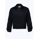 Fursac - Blouson En Drap De Laine Mélangée Navy Blue