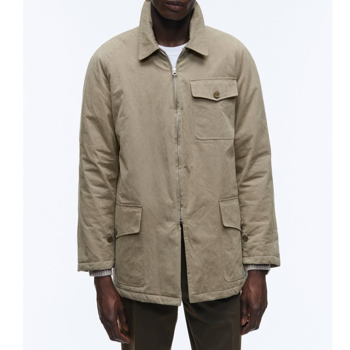 Fursac - Chaqueta de lona de algodón repelente al agua - Taupe - Hombre