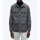 Fursac - Grey Wool Cloth Jacket with Micro Pattern