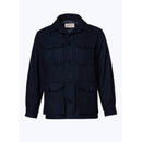 Fursac - Veste En Drap De Laine Bleu Marine