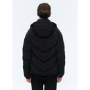 Fursac - Black Water Repellent Canvas Down Jacket - Black