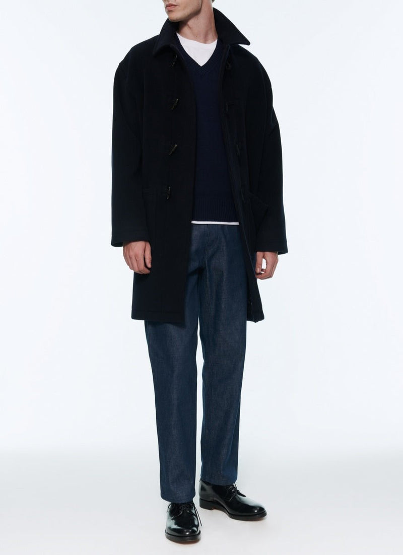 Fursac - Duffle Coat En Drap De Laine - Marine - Homme
