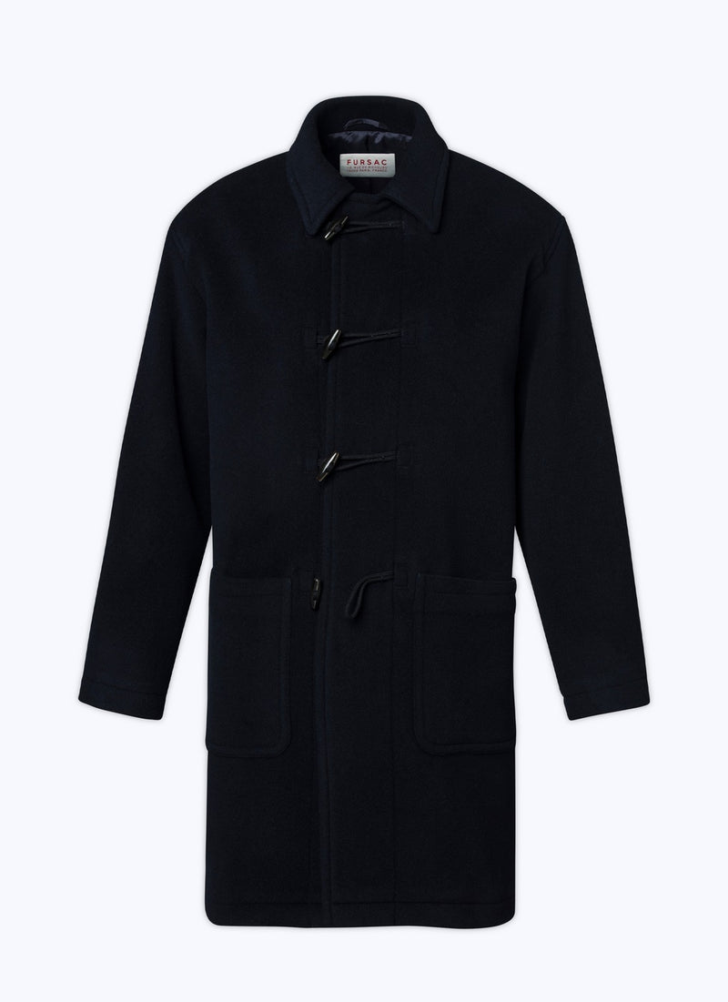Fursac - Duffle Coat En Drap De Laine - Marine - Homme
