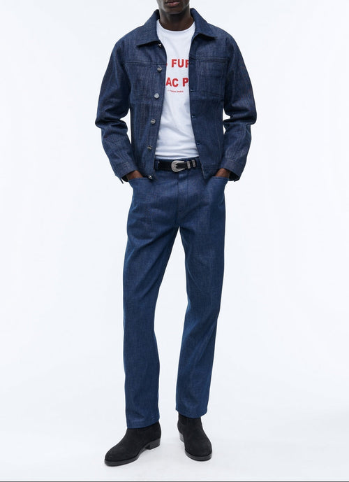 Blouson En Toile De Coton Denim - Bleu