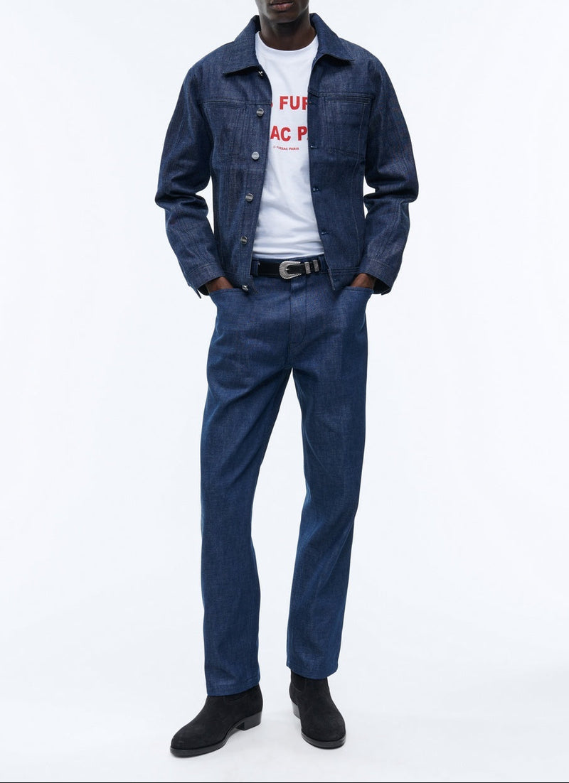 Blouson En Toile De Coton Denim - Bleu