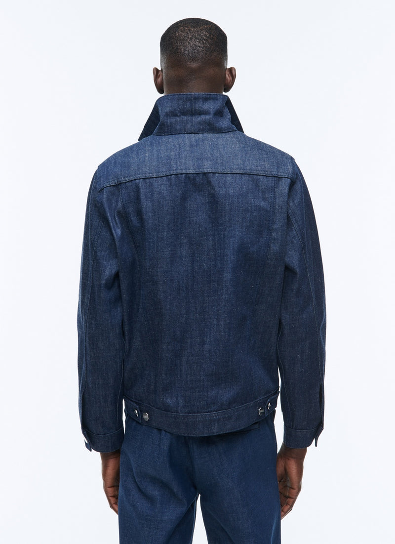 Blouson En Toile De Coton Denim - Bleu