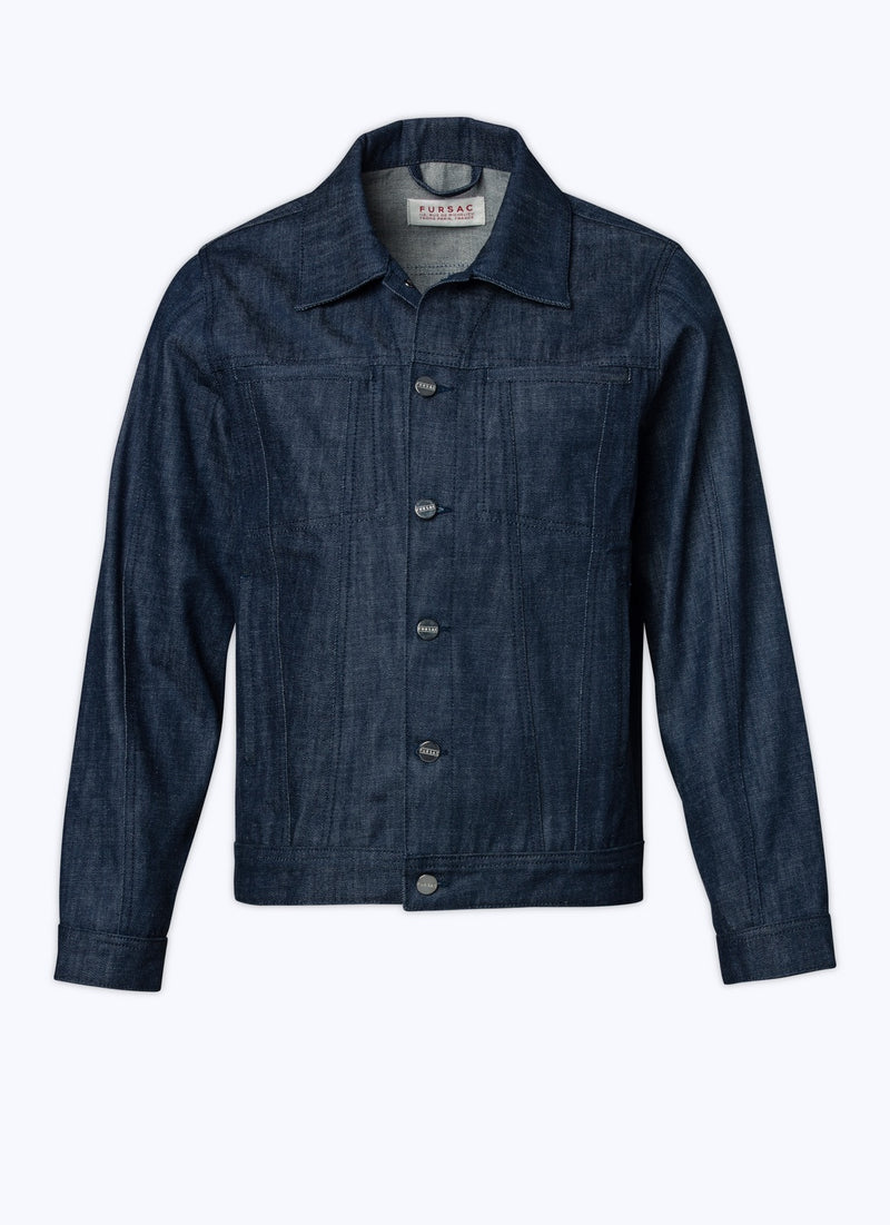 Blouson En Toile De Coton Denim - Bleu