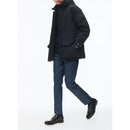 Parka En Toile Déperlante - Bleu Marine