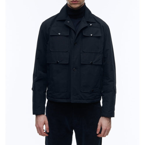 Multi-pocket Quilted Jacket - Navy