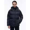 Fursac - Blue Water Repellent Canvas Down Jacket - Navy Blue