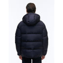 Fursac - Blue Water Repellent Canvas Down Jacket - Navy Blue