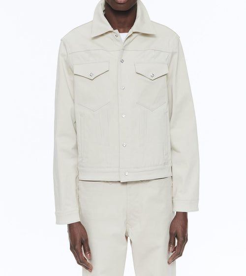 Fursac - Blouson Western En Satin De Coton - Ficelle - Homme