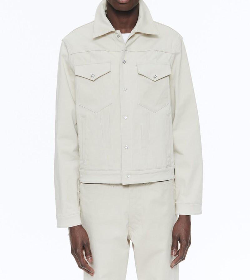Fursac - Blouson Western En Satin De Coton - Ficelle - Homme