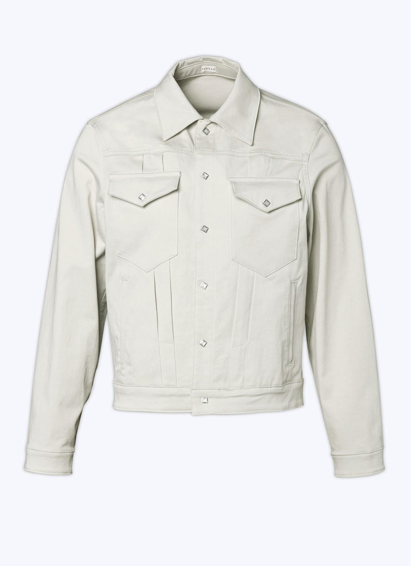 Fursac - Blouson Western En Satin De Coton - Ficelle - Homme