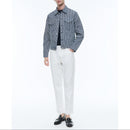 Blouson En Coton À Imprimé Cordes - Bleu Denim