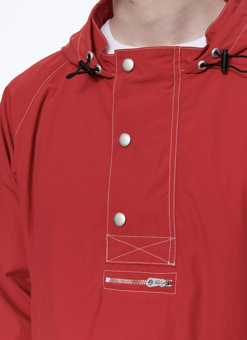 Fursac - Vareuse Longue En Nylon - Rouge - Homme