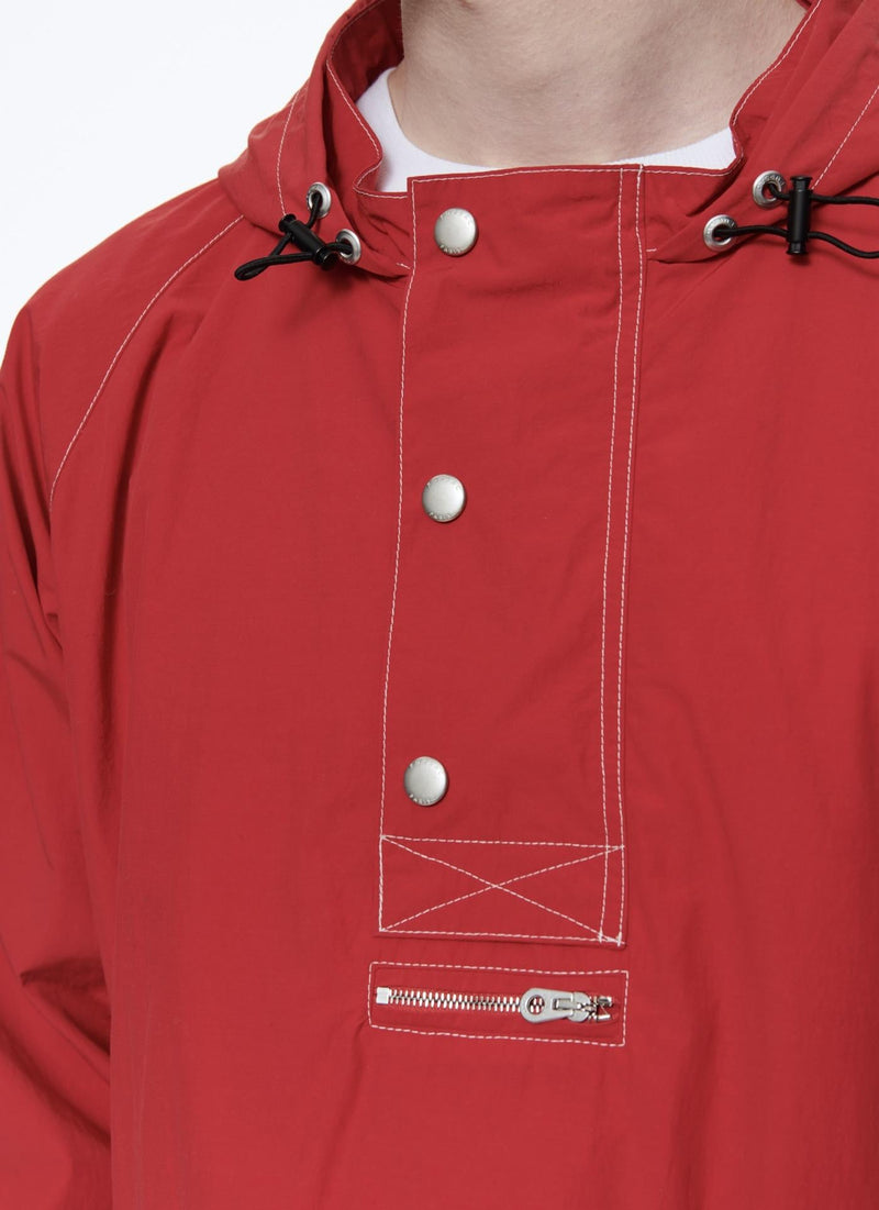 Fursac - Chaqueta larga de nailon - Rojo - Hombre