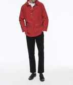 Fursac - Chaqueta larga de nailon - Rojo - Hombre