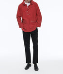 Fursac - Chaqueta larga de nailon - Rojo - Hombre