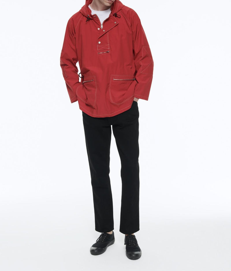 Fursac - Chaqueta larga de nailon - Rojo - Hombre
