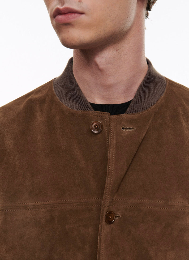 Fursac - Chaqueta de ante caramelo - Chocolate - Hombre