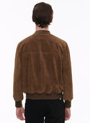 Fursac - Blouson En Daim Caramel - Chocolat - Homme